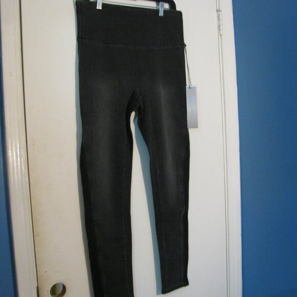 DG2 Diane Gilman Jegging Medium NWT Gray with Black Insets Stretch Skinny Ankle - Picture 5 of 6